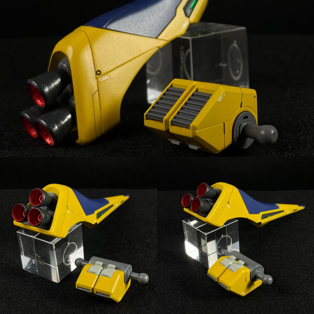 ⚪︎他・腕部ライフルの後ハメ加工・腕部ライフルを、腕部工作に合わせて 延長加工・各バーニアの縁は 薄く加工