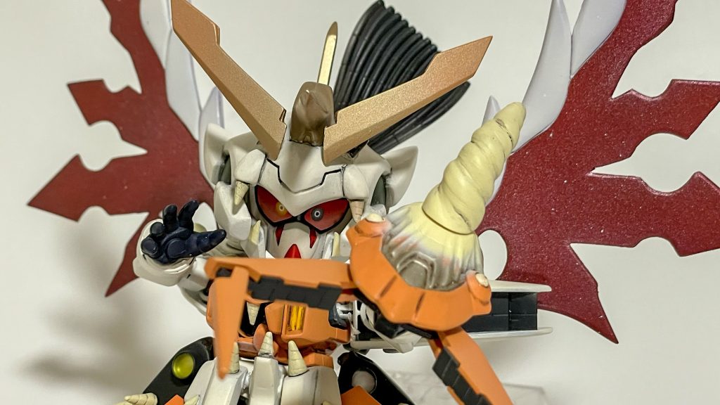 Twitter企画、「ソレスタルウォー」の中ボスみたいなポジションで制作したプラモデルだぞ。