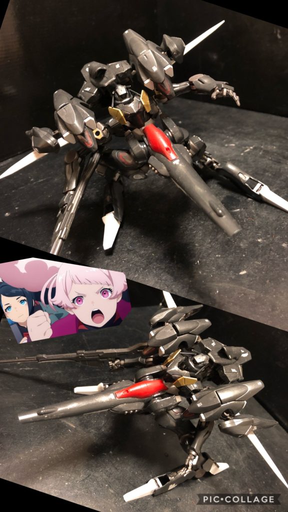 エラン「....なんだ...さっきから頭の中に、歌が...歌が聴こえる...？この曲は...なんだ..！？」『ガ...ガ...ガガ...ハッピバースデーとぅーゆー♪ ハッピバースデーとぅーゆー♪ ハッピバースデーとぅーゆー♪』エラン「コレはガンダムの“呪い”なのか...！スレッタの歌......鬱陶しさも、ここまでくれば筋金入りだよ。」チュチュ「なんか、エランの野郎の様子が変だな。」oyz「そうね。彼の機体は“ガンダム”よ。あれは呪いのMS。操縦士はタダでは済まないのよ。」ニカ「え！？」ミオリネ「それってどういう事よ！？説明しなさいよ！」oyz「あら、最近の子は“ガンダム”がどうして呪いのMSって呼ばれているかって知らないのね〜。いいわ、教えてあげる。」ミオリネ「....。」oyz「先ず基本的な事なんだど、”GUND“についてはご存知かしら？」ミオリネ「バカにしてるの！？”GUND“は、パーメットを人体に流入させて義肢や拡張身体を操作する技術だわ。今では一般的な医療技術よ。」oyz「あら、当然ご存知よね、ごめんなさいね。宇宙環境で生じる身体機能障害の補助を目的とした身体拡張技術“GUND“を軍事転用した”GUNDフォーマット“を搭載したMS、それがGUND−ARM、つまり“ガンダム”よ。」ニカ「聞いた事あるわ...！操縦士にもの凄い負担がかかるとか...！」oyz「その通りよ。18mもの巨体を人間とリンクさせるのは無理があるの。操縦士には、ガンダム側から脳に逆流する情報の洪水“データストーム”によって脳にとても大きな負荷がかかり、その結果、廃人化するリスクを抱えているわ。」ミオリネ「何よ...それ！」