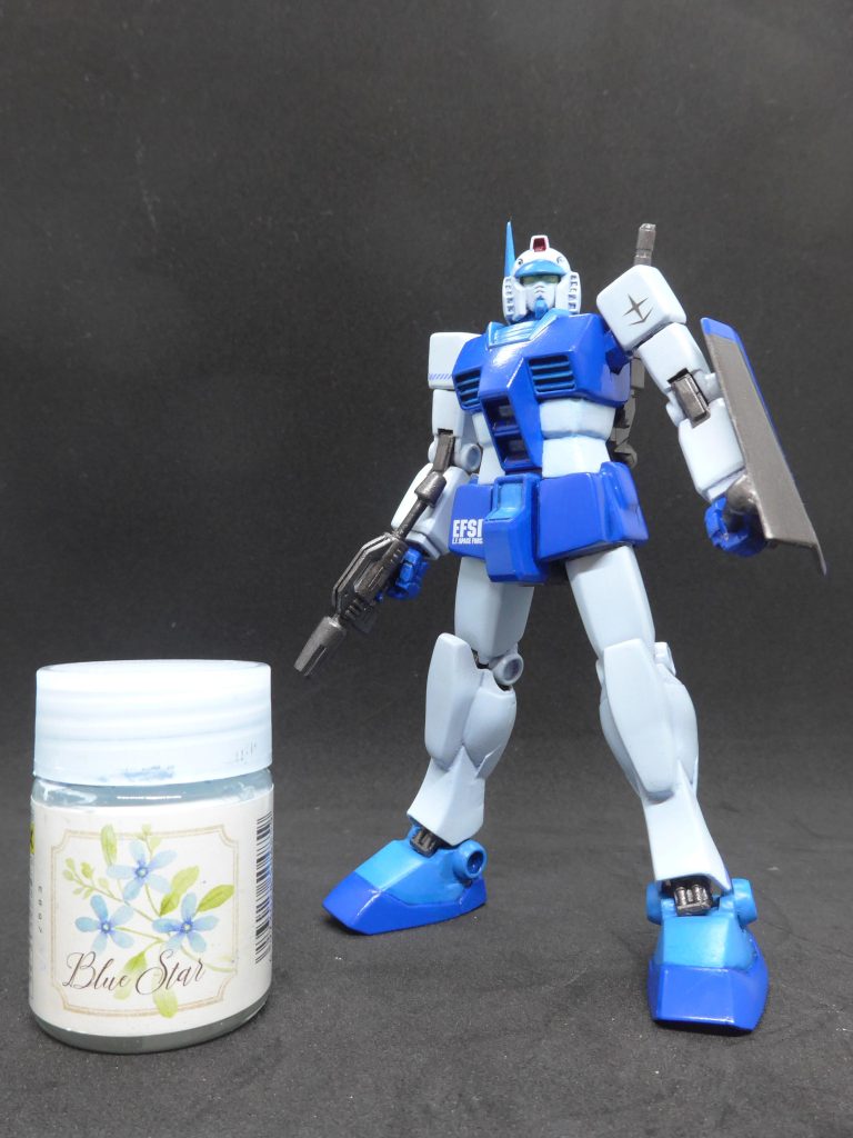 最後に、少し青みがかった白の塗装に用いたBlue Starとツーショットです。青とのつながり？が良くて気に入ってます。長文お付き合いいただきありがとうございました。