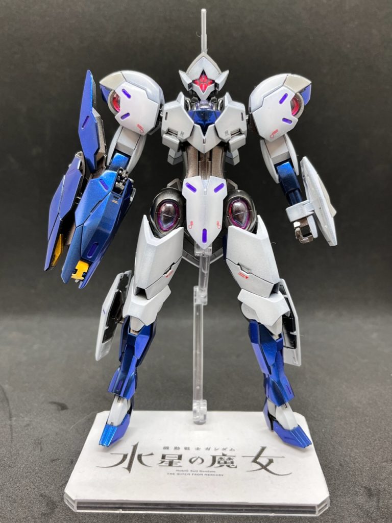 素立ちエナメルのパープルで一部スミ入れ