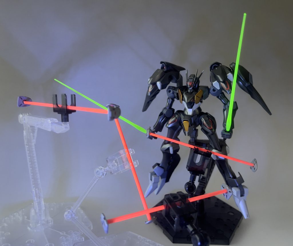 2mmプラ棒に蛍光レッド