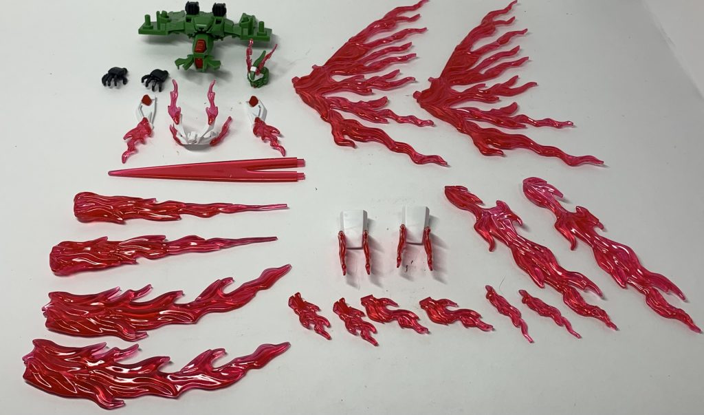 《ファントムライト》展開状態再現用のエフェクトパーツ類および両平手。