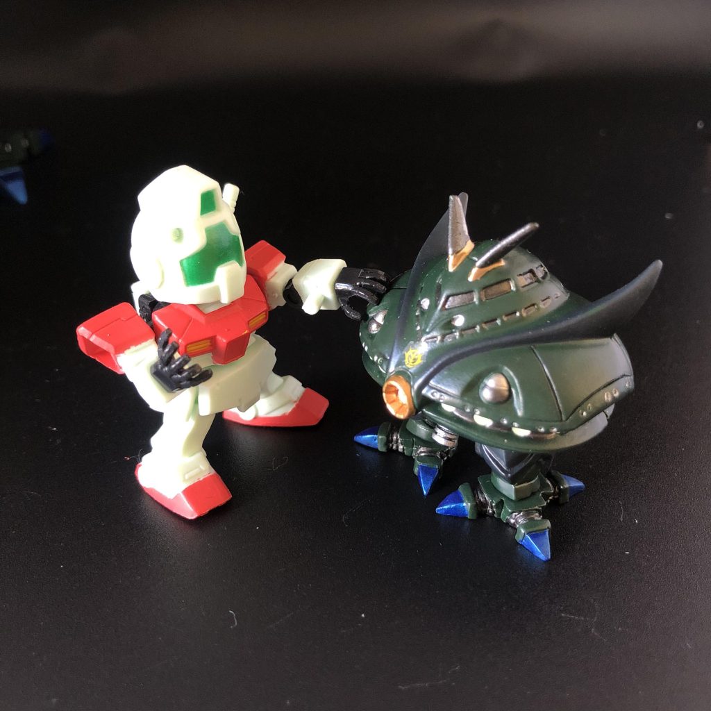 【SDガンダム フルカラー】ビグ・ザムと【ガシャポン戦士f】ジム