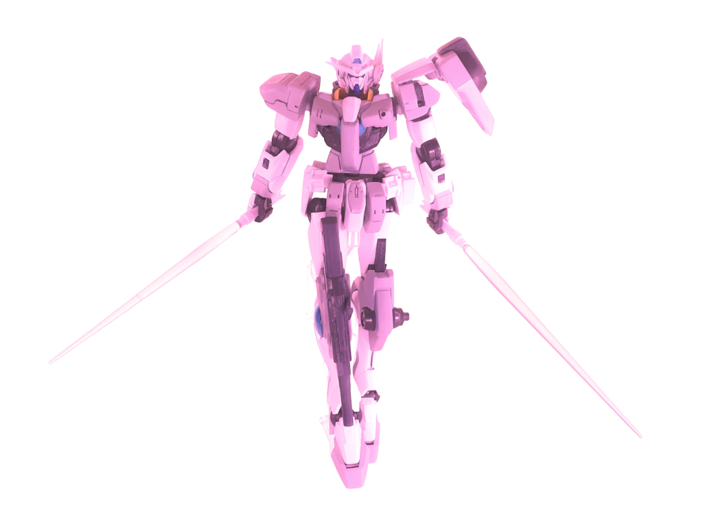 トランザム！（アプリで加工しましたw） 以上、アストレアⅡ（RF）でした。最初は作る気はありませんでしたが、ダブルオーガンダムを組み立てている時に作れる予感がしたため、作り始めました。個人的なアレンジが多いですが、結構気に入っています。また改良を加えるかもしれませんが、その際はまた投稿したいと考えています。よろしくお願いします。