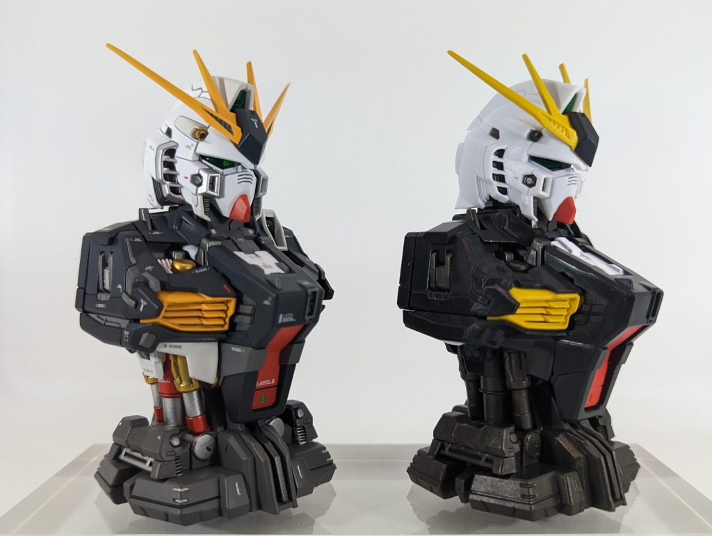 製品版と比較塗装してるので、全くの別物に😆メカニカルバストはきちんと塗ればホント化ける👍