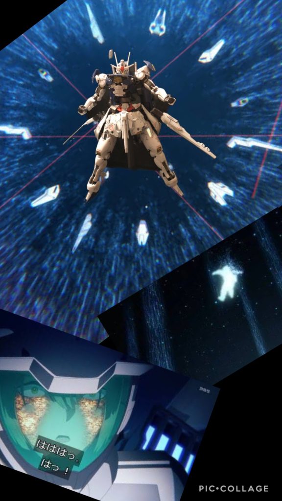 『うふふふ....ふふふ....。』エラン「ファラクトが...共鳴しているのか...！？なんだあれは...！」ガタンッ！エラン「なんだ！？ファラクトが...！？」oyz「あーあ、防衛形態になっちゃったな〜。勝負あり、かな。」チュチュ「は！？一体何が起きたんだよ！？」oyz「んー、エアリアルからの光に、ファラクトが過剰反応して、自動可変機構が働いたんだわ〜。あの形態は防衛重視の形態よ〜。でもねえ...。」エラン「元に戻れ！どうしたんだ！？ファラクト！？」スレッタ「決着をつけましょう、エランさん！エアリアルは負けませんっ！」