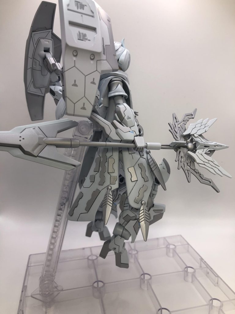 武器は、ランス部分にダリルバルデ武器を。杖部分に、SD諸葛フリーダムの宙天羅扇をミキシング。