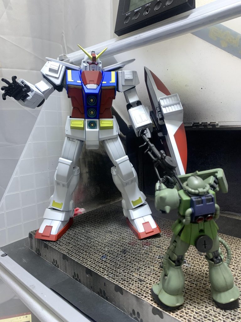 大きさ比較でHGザクと。