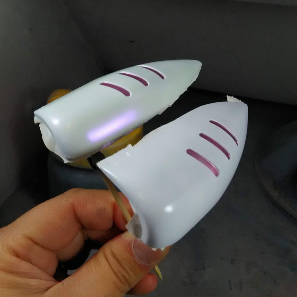 パール塗装はこんな感じになってました。