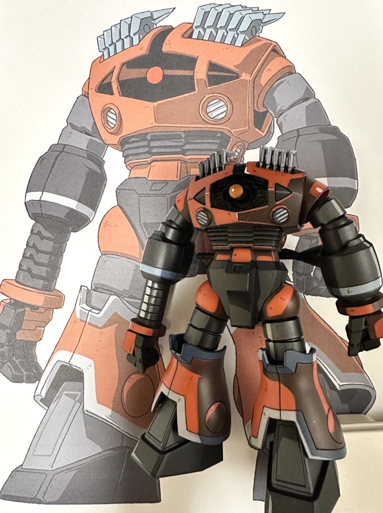 とても詳しい設定画があるので、ほぼ見本にして影入れしています。よい経験になったと思います。