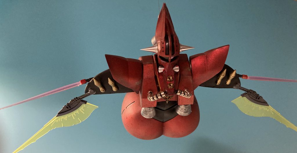 「ララァは敵を引きつけてくれるだけで良い。無事に帰還しなさい。意味は分かるね。」ララァ機はファンネルを4基装備。出力は4倍。速度も過去のMAの比較にならない。