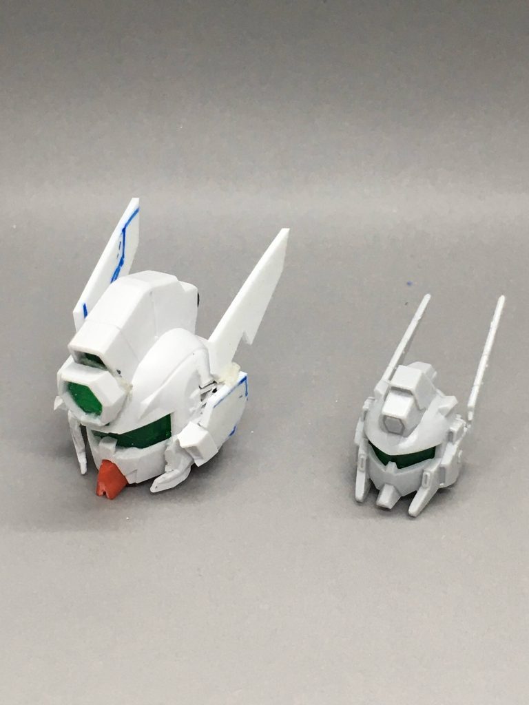 ウィングゼロの頭部をいじることからはじめました。