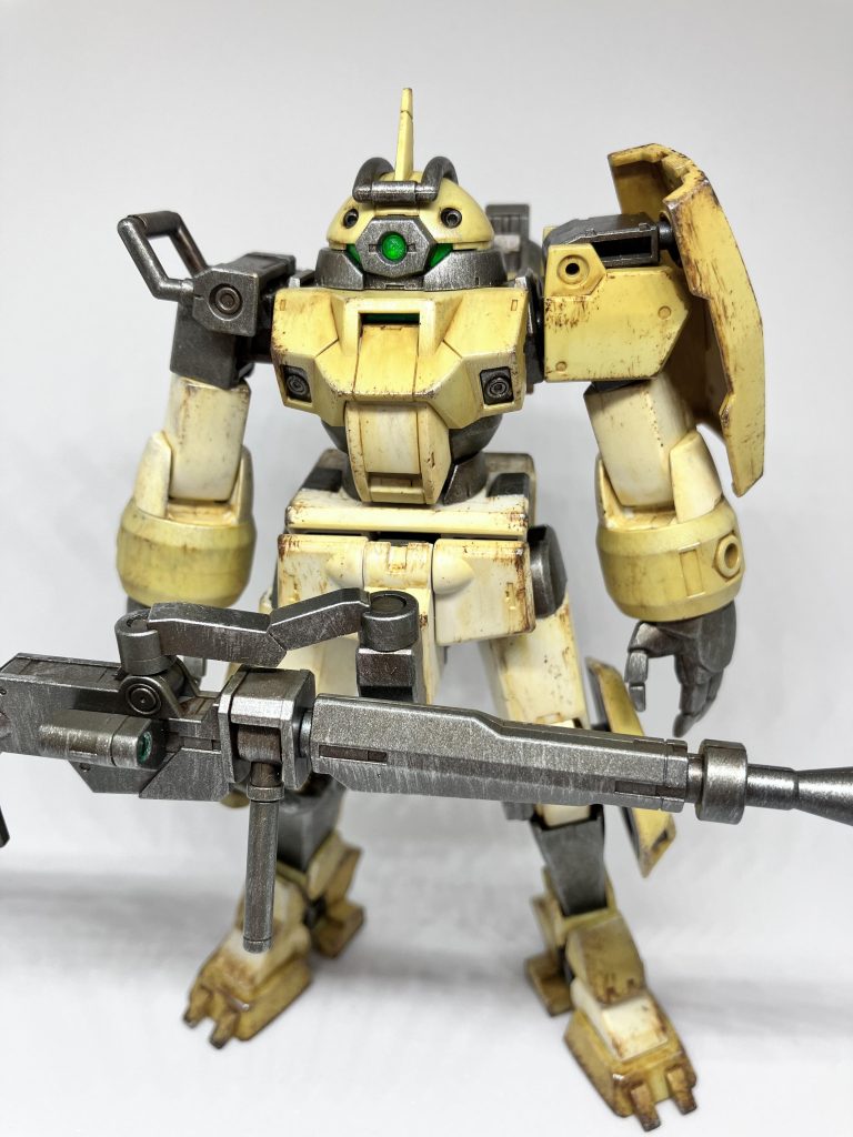 最後にスポンジチッピングとドライブラシでシルバーを足して完成！