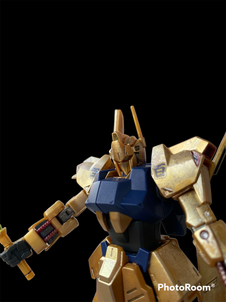 HG百式　イエローゴールド全塗装–3枚目/制作者：@jhonkosu