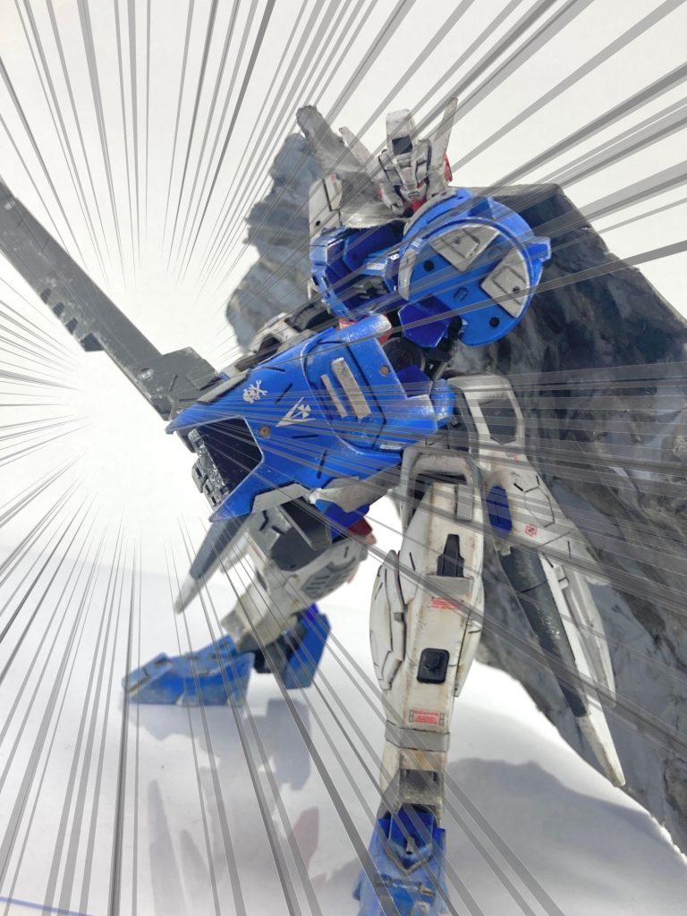 少しは躍動感が出るかと集中線を追加（笑）