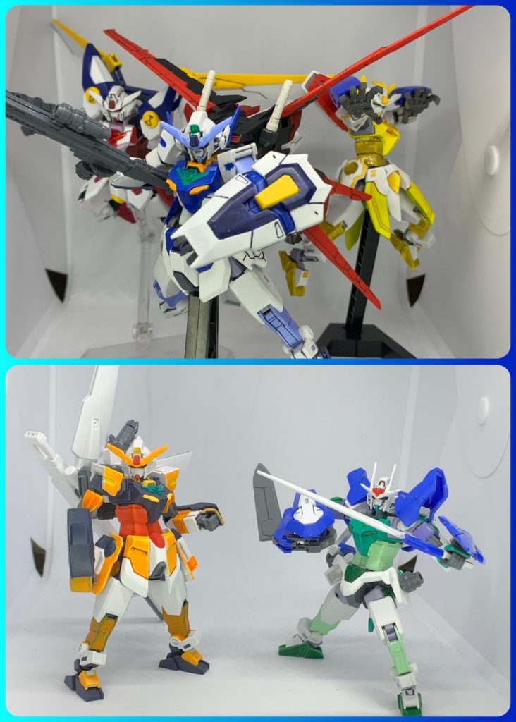 初期は3人で後から2人合流します。分かりやすく言うとスーパー戦隊の複数人要素+仮面ライダーのフォームチェンジ要素を合わせたようなガンプラ作品にできたらいいなと思ってます。