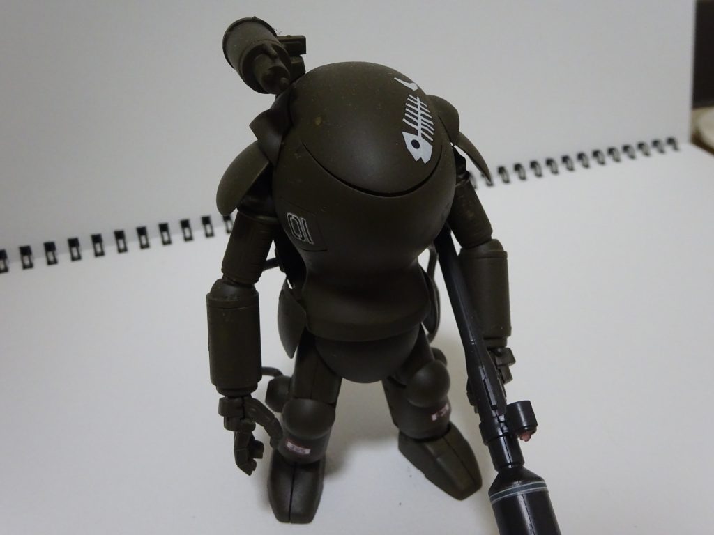 おまけ　小隊のプチモビ役、「ラクーン」ラクーンという昔のキットを塗装しました。武器はギラズールのロケラン。小さいゆえに機動力も高く裏取りが得意。