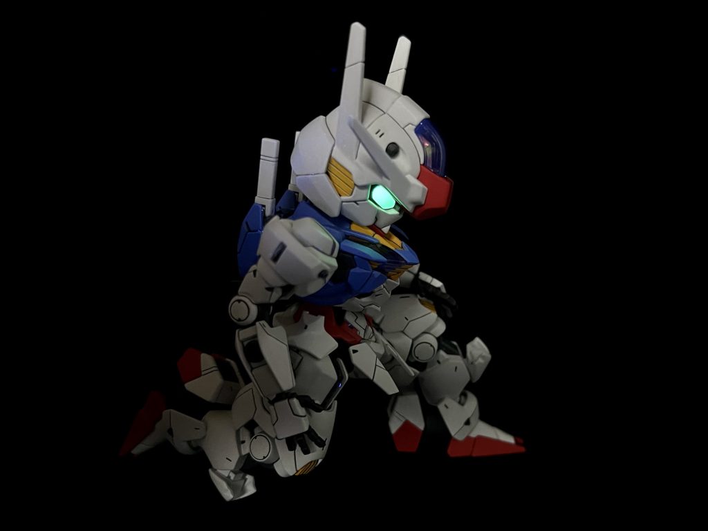 もちろんお馴染みの膝立ちもできます！この膝立ちをしたいが為に、脚の関節をなるべく殺さない短縮を心がけました。