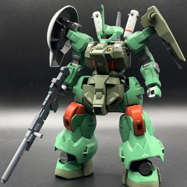 依頼品、ガンプラくん青の部隊+デカヘッドガンダム＋ザク3体改造品