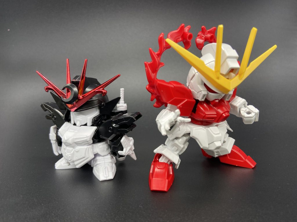 当所は月光頑駄無にしようかと思ってたのですが、バーニングがあまりにカッコいいし、鎧デザインがモチーフのRXF91的なので、それならいっそ意匠だけ武者的に整えた方がいいと思い制作開始。