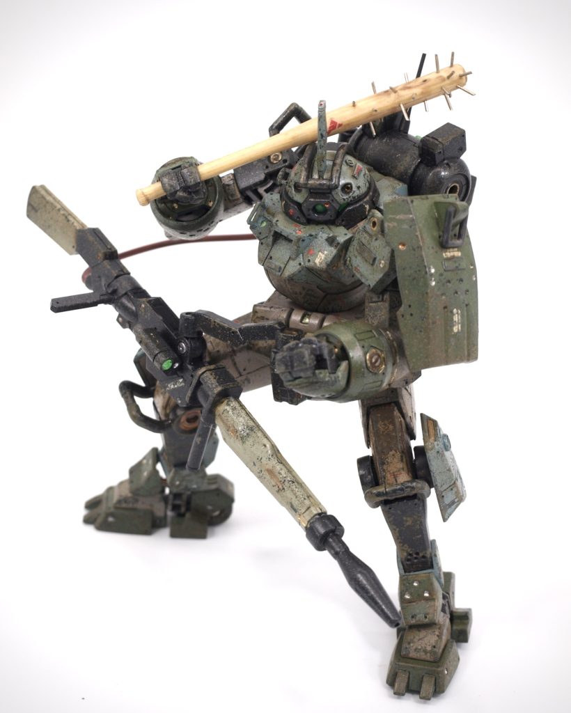 お約束の釘バット割り箸から削り出したガチの木製バットです