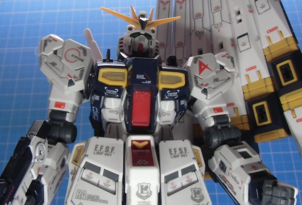 RGニューガンダム　素組+デカール+墨入れ–3枚目/制作者：mike-neko