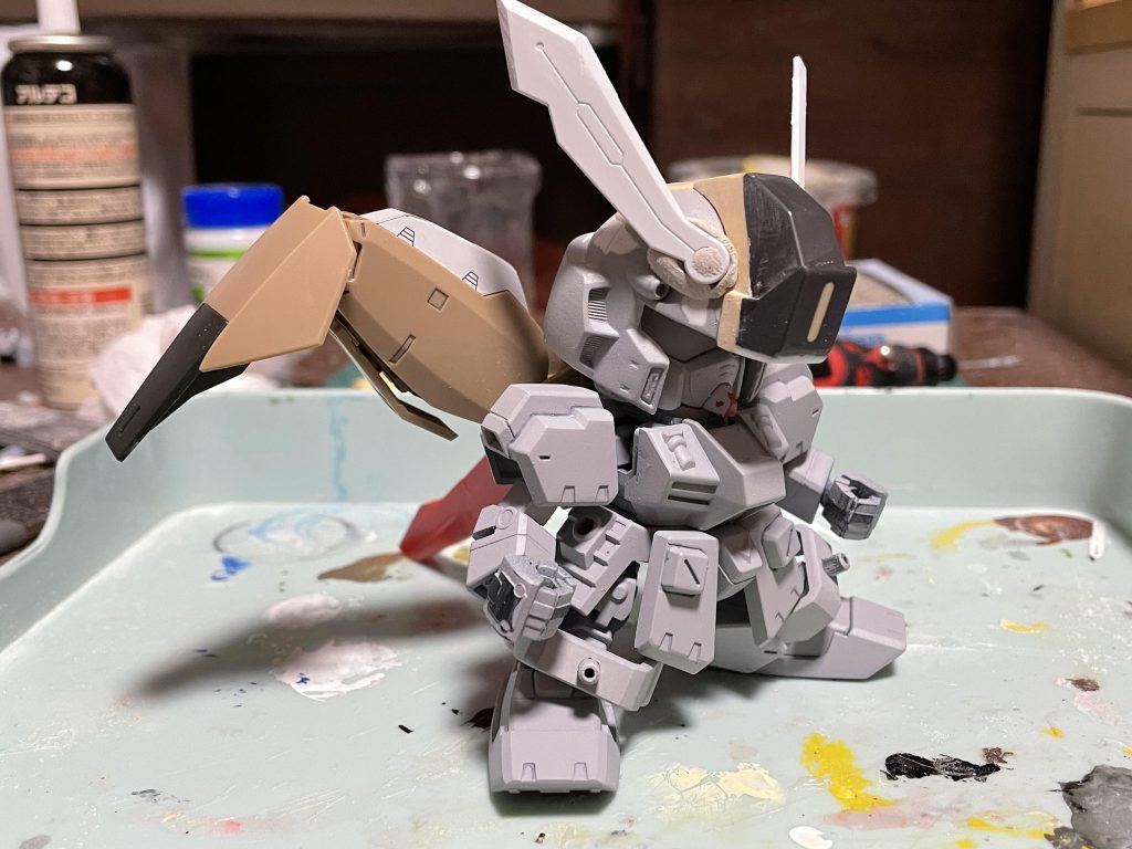 雑に背負わされる。エポパテによる頭の密着感すこ