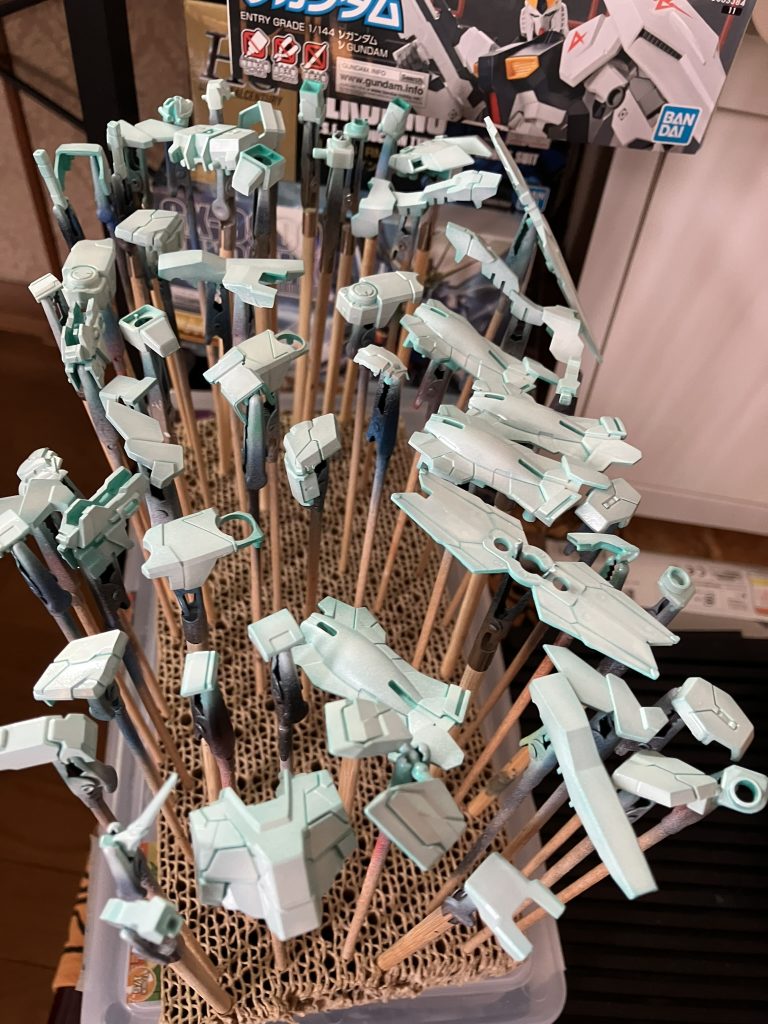 下地にGXメタルグリーンからのグリーンホワイトエメラルドグリーのが良かったかもです