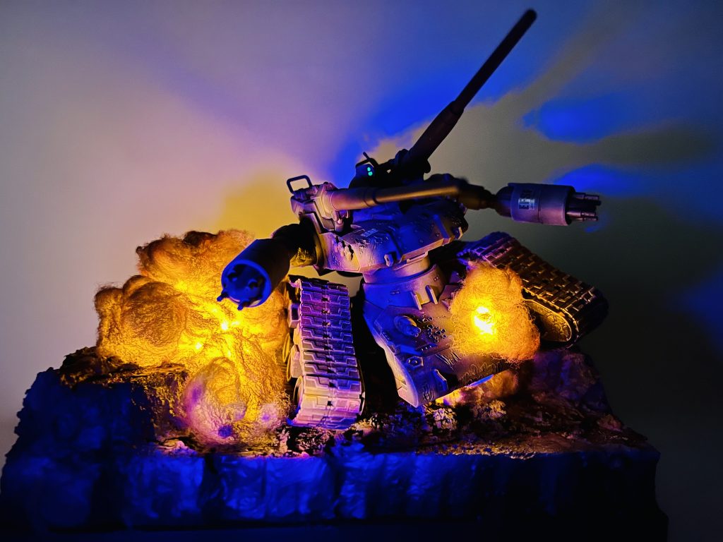 HG 1/144 機動戦士ガンダム THE ORIGIN RTX-65 ガンタンク初期型 少改修ウェザリング塗装済み完成品LED発光ジオラマ台座付き–4枚目/制作者：H4co Y