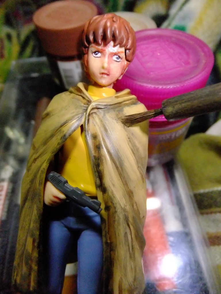 今回はリアルタッチマーカーで陰影描き込み、乾燥後にラッカー薄め液でブレンディング！