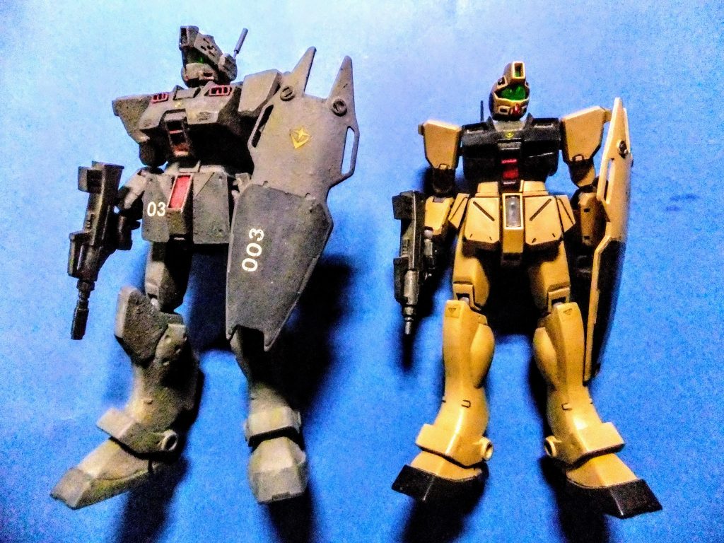 ジムコマンドを改造してジムスナイパーカスタムを製作!主にプラ板の箱組加工となっています(笑)