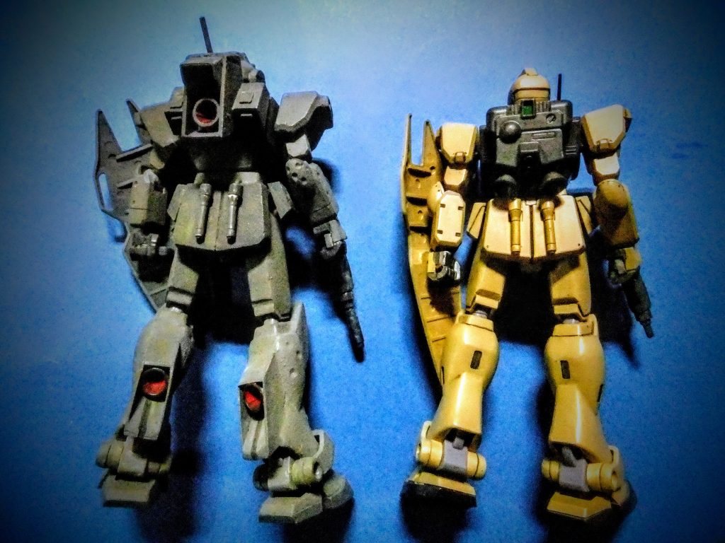 バックパックは旧キットのネモから流用、メインのGMが五百円の改造に価格五百円のはキットを使用しているのが・・・・(汗)最後迄観覧ありがとうございました m(_ _)m