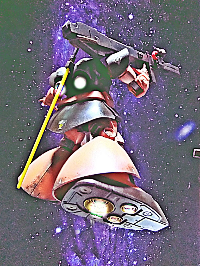 シャア専用リックドム　お披露目です。　沢山の観覧ありがとうございます。御礼と言っては難ですが？新規撮影版（編集無し）に４枚差し替えましたので合わせて楽しんで貰えたら幸いです。–5枚目/制作者：gtarou