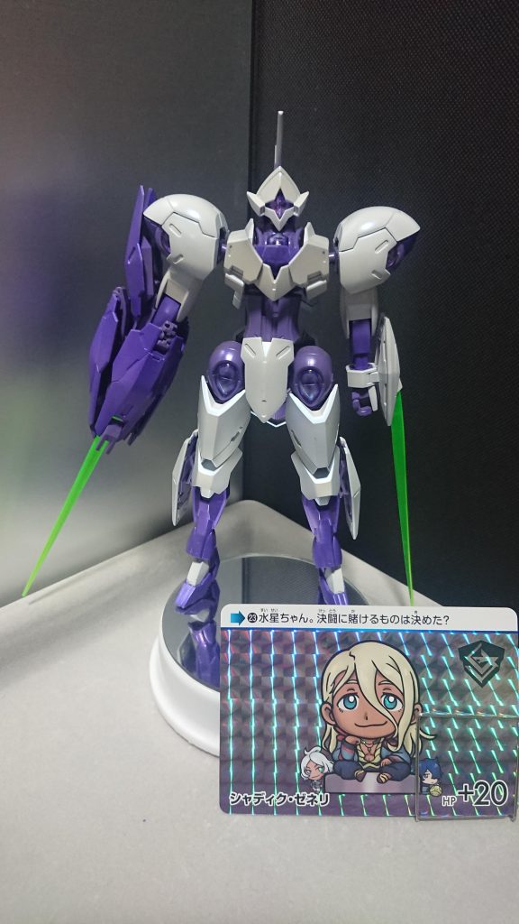 作中は因縁の相手で、しかもあと一歩のところまで追いつめるほどの強機体でした。１話だけの活躍なのは実にもったいない機体です。やっぱり２期にもこの機体の系譜、出るですかね？