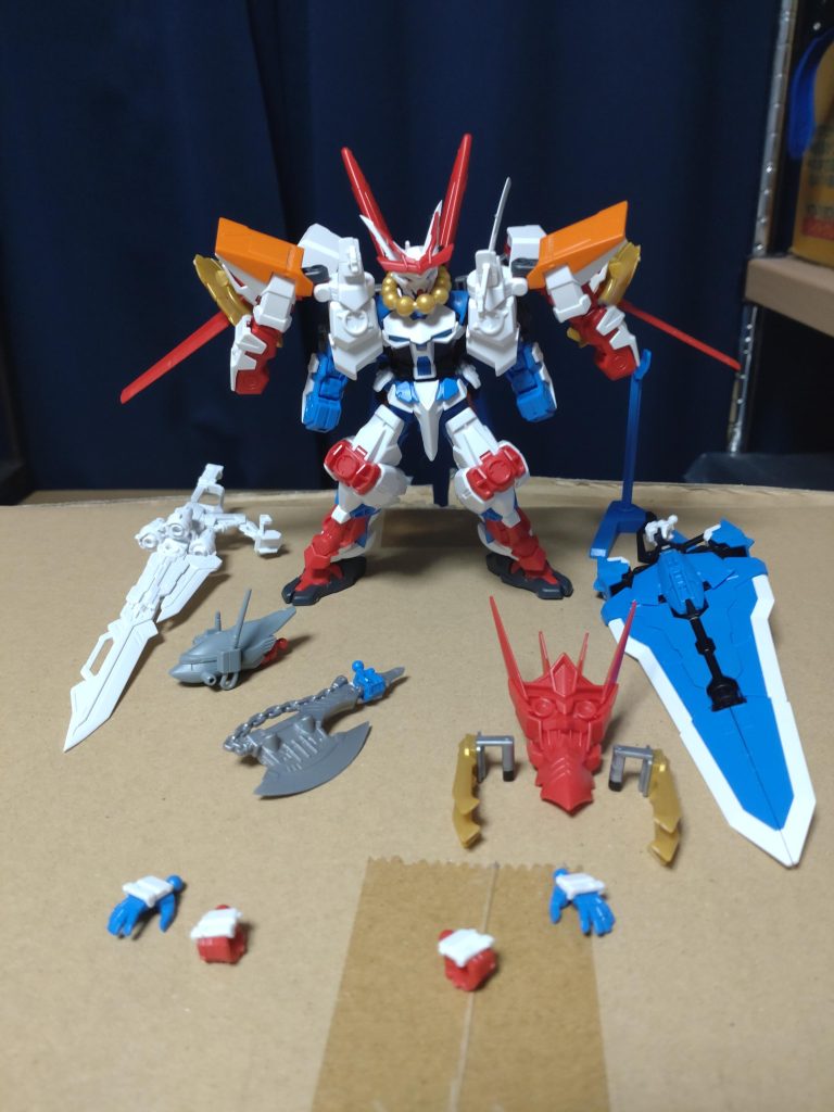 仮組み·股関節部分は1mm延長しました。