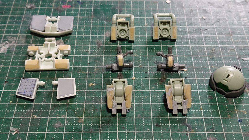 今回は肉抜き埋めもちゃんとやりました。ホビージャパンでやってたものをそのまま真似です。