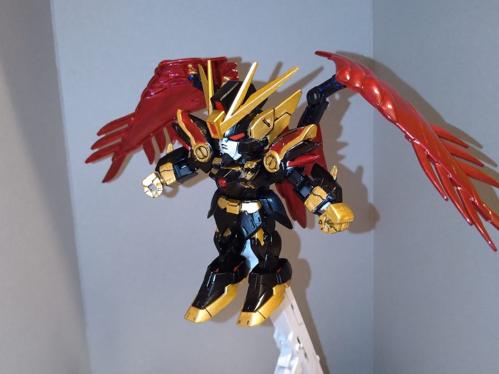 ハドロンポーズ。(平手なら完璧だった………)画像を見たらわかると思いますが、所々粗や塗り残しが目立ちます。