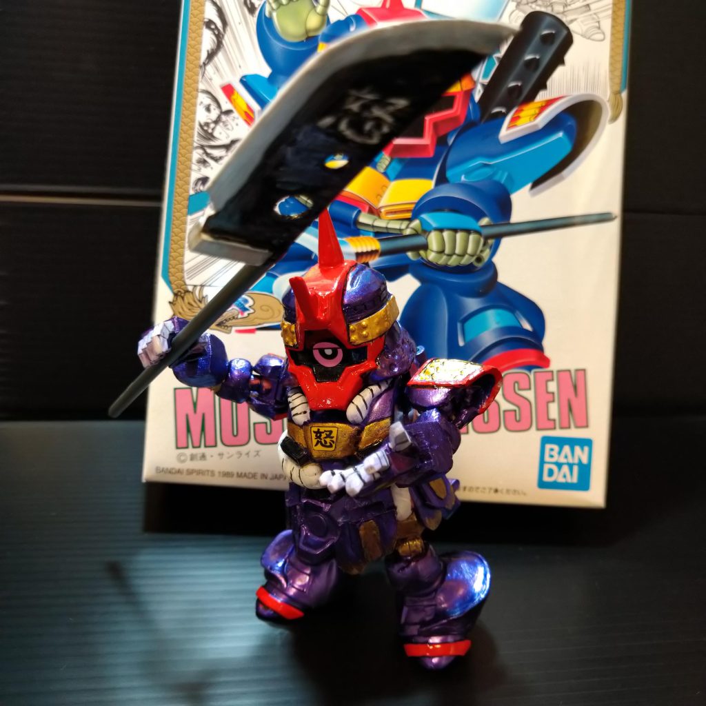 武器もプラ板と余りのランナーで自作しました！『怒』文字がワンポイント(*^^*)