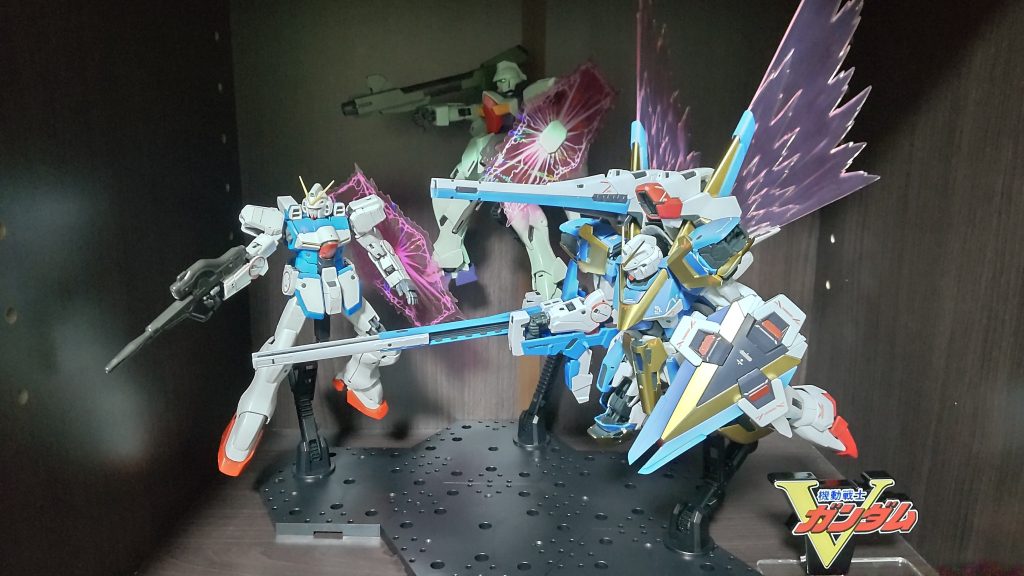 リガミリティア3機を飾って、ふと眺めるのが今の癒やしです。今度は息子の初節句に向けてSD武者頑駄無を作成予定です。