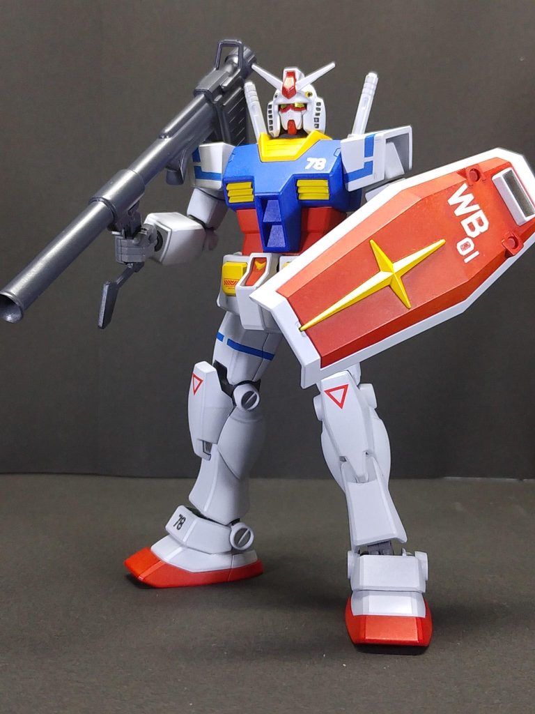 ・バズーカビームライフル同様、合わせ目消し後にMSファントムグレーで塗装しました。