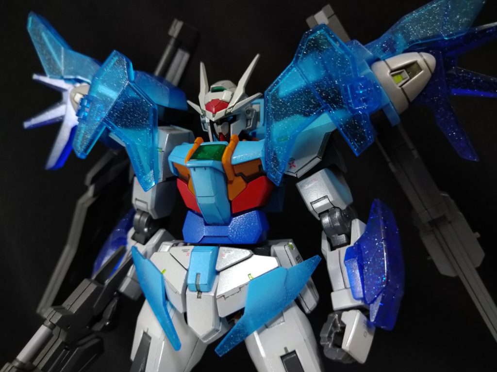 いい感じにスケスケを活かせたと思います。ガンプラ歴30年で、やっととこさクリア成型を活かして作れるようになった！…のかもしれない