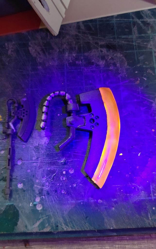 ヒートホークは蛍光カラーとクリアーカラーで良い感じに光ってくれました。