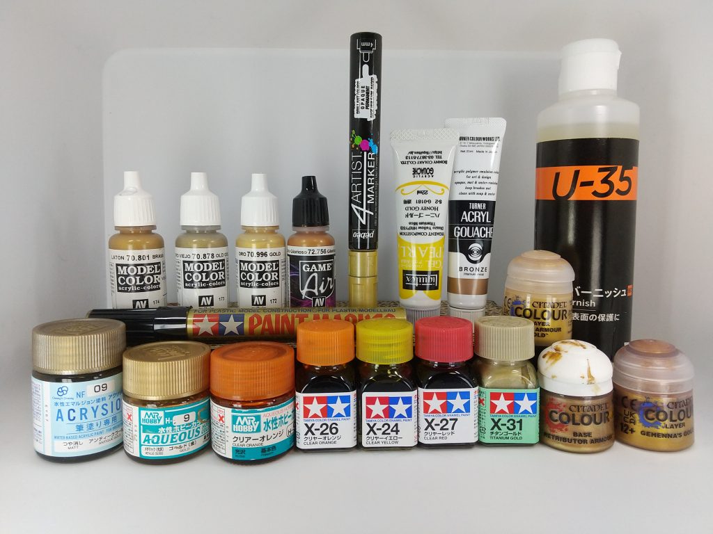 使用した塗料たちです