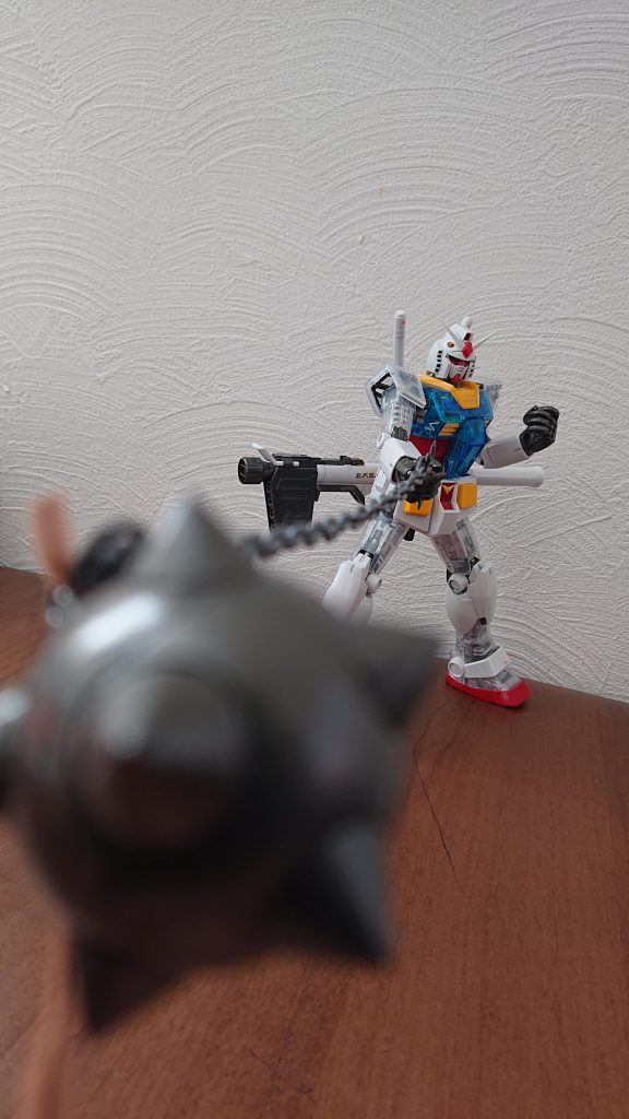 ハイパーハンマーもゴッグに受け止められているイメージしかないです😅迫力あるように写真撮ってみました!かっこよくて好きなんですけど扱うの難しそう😰