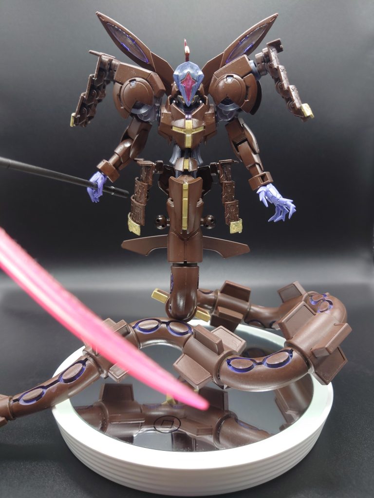 さぁやってまいりました「水星コンなのにサンライズロボットモチーフかよ」シリーズ第2段!(えっ今回は発売間もないハインドリーをベースに、OVA「機甲界ガリアン 鉄の紋章」から邪神兵をモチーフに挑んでおります。