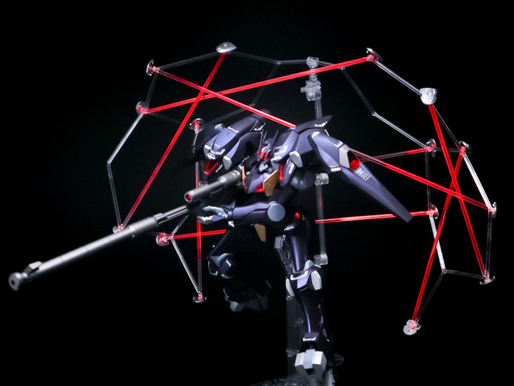 コラキを立体的にディスプレイできるエフェクトをプラ棒で制作。