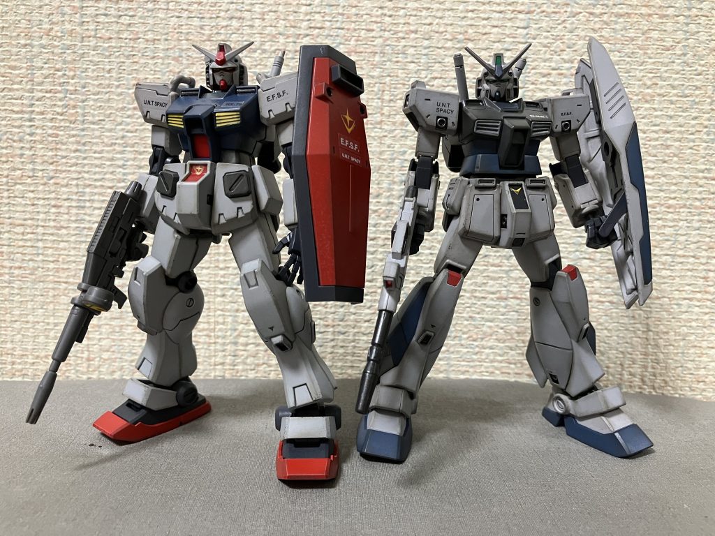 同時に作成したver.Ka風のガンダムと。デザインに整合性があり、発展機としての説得力が増したかと。