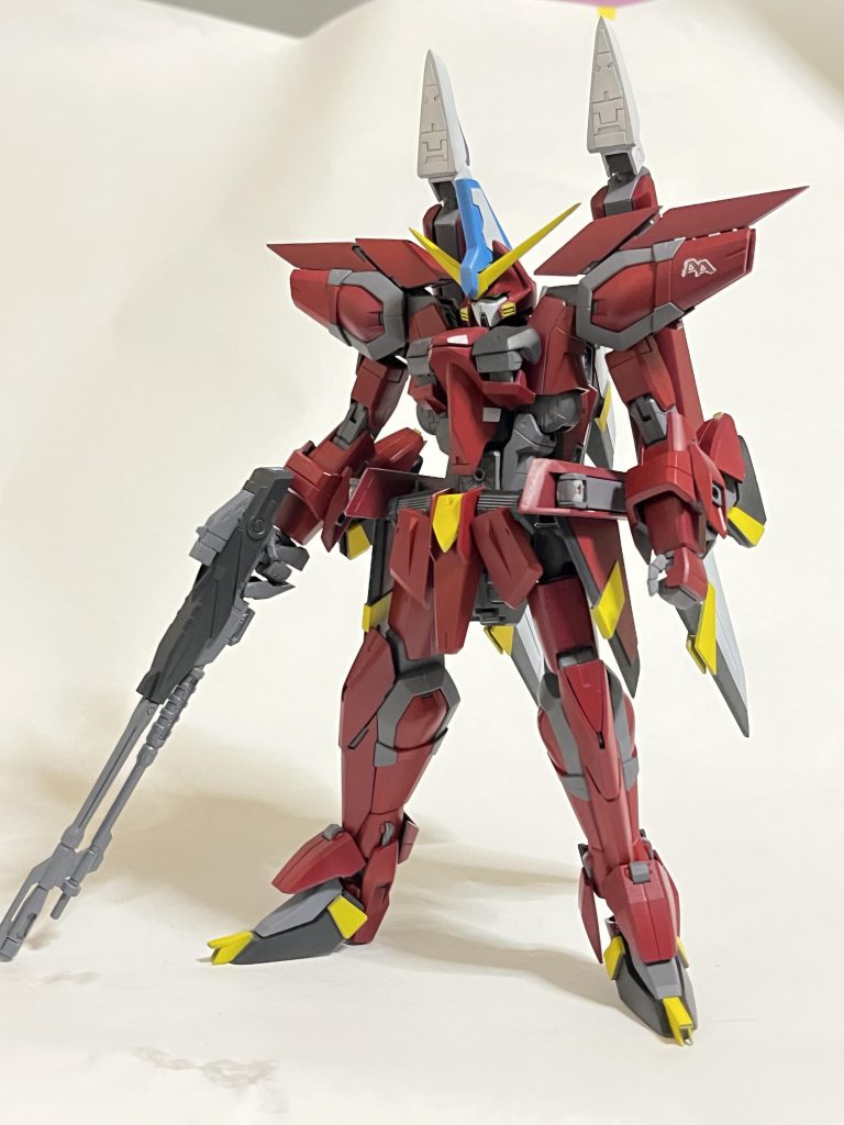 まずは全体像です、イージスとの違いは腰、頭部、背面、そしてウイングバインダーと足先になります、全てプラ板にてスクラッチしました