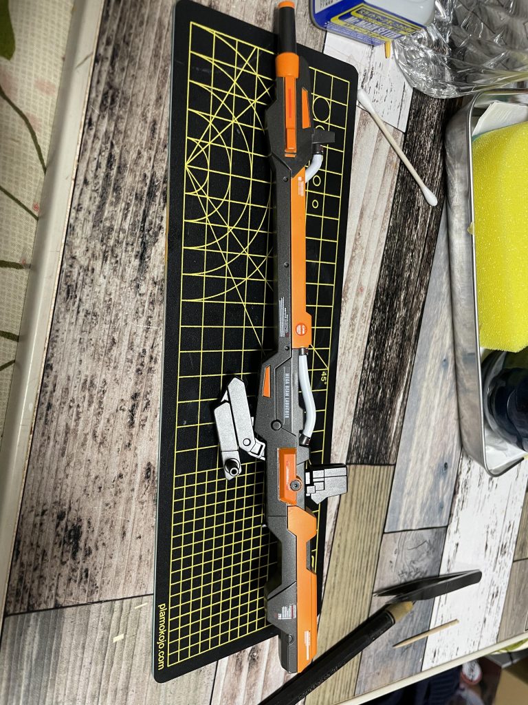 こたつで温まりながらメガビームランチャーのデカール貼り…なかなか乙なものでした(*´꒳`*)